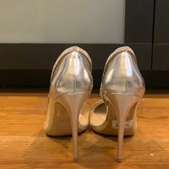 Aldo Silver Rhinestone Heels - Picture 3 of 7
